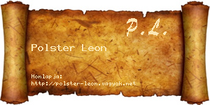 Polster Leon névjegykártya
